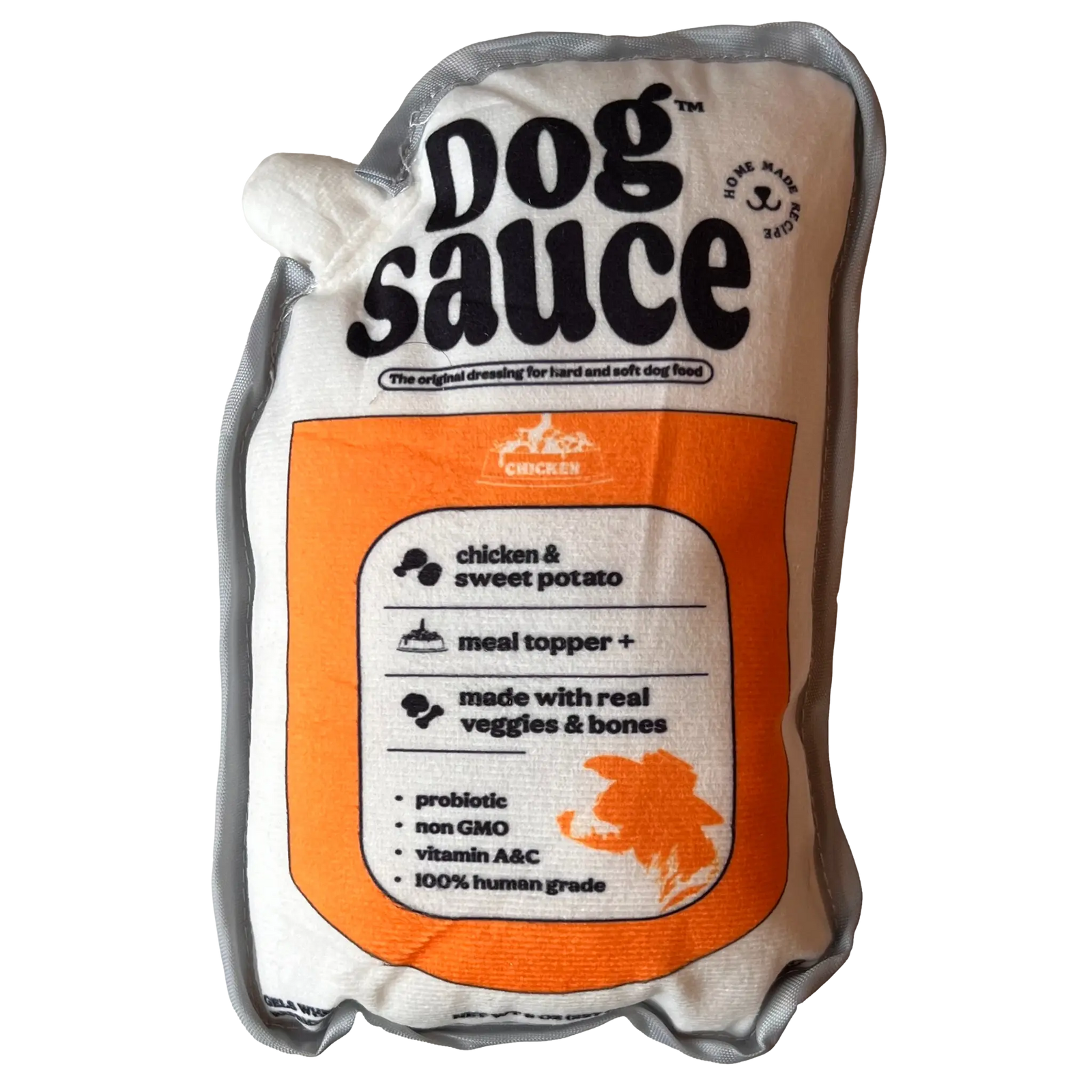 Organic Cotton Squeaky Toy DogSauce