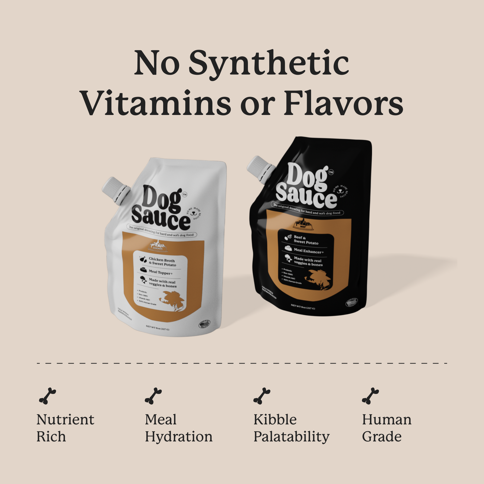 dogsauce meal topper chicken and beef